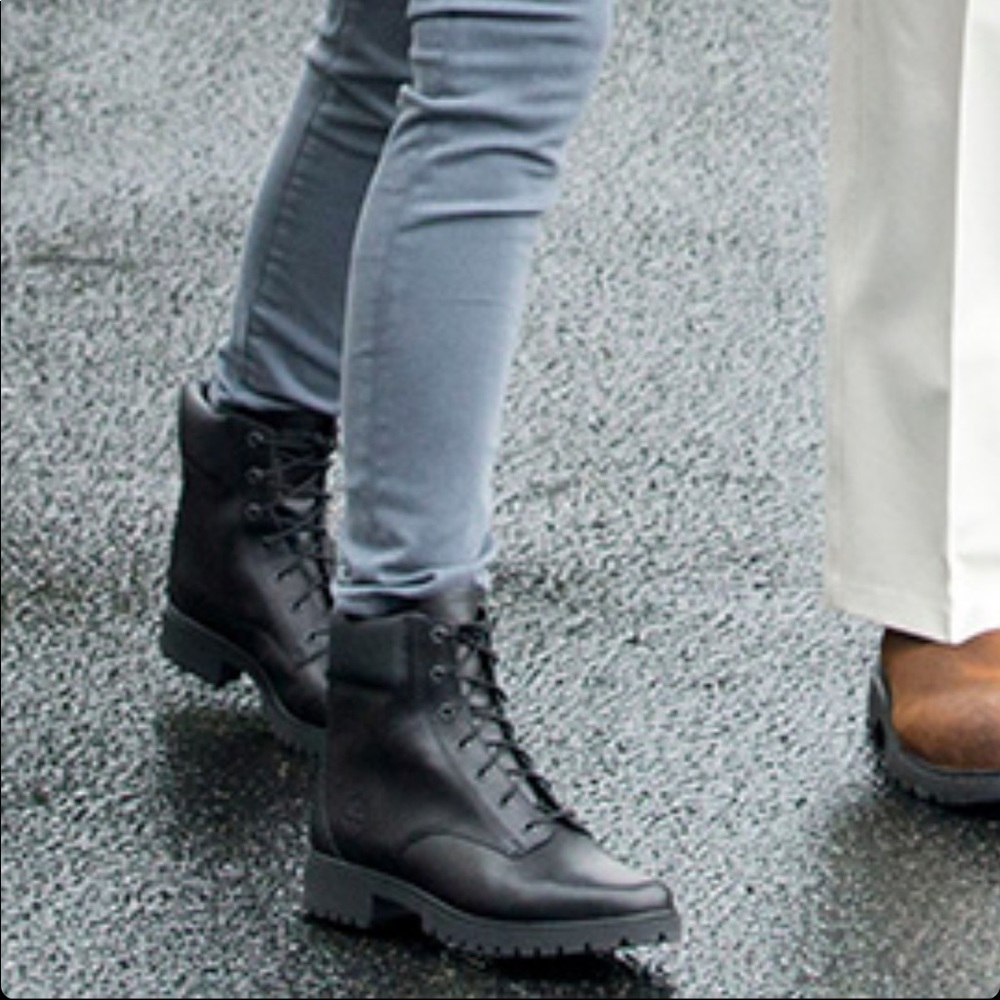Black rain / combat boots - timberland